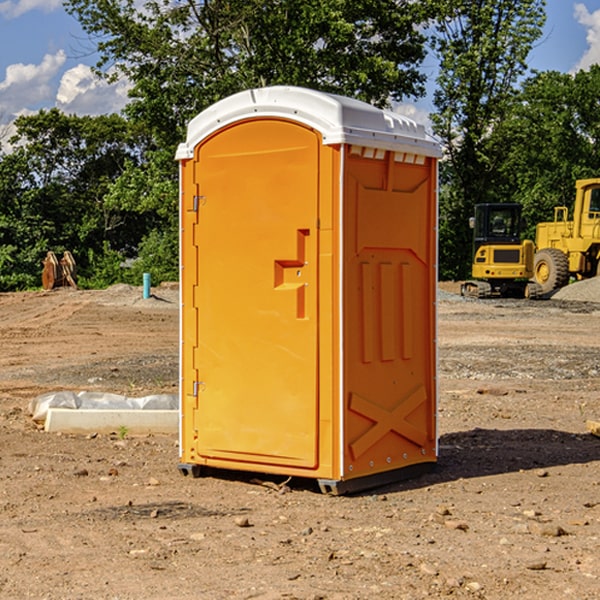 how often are the portable toilets cleaned and serviced during a rental period in Hayes SD